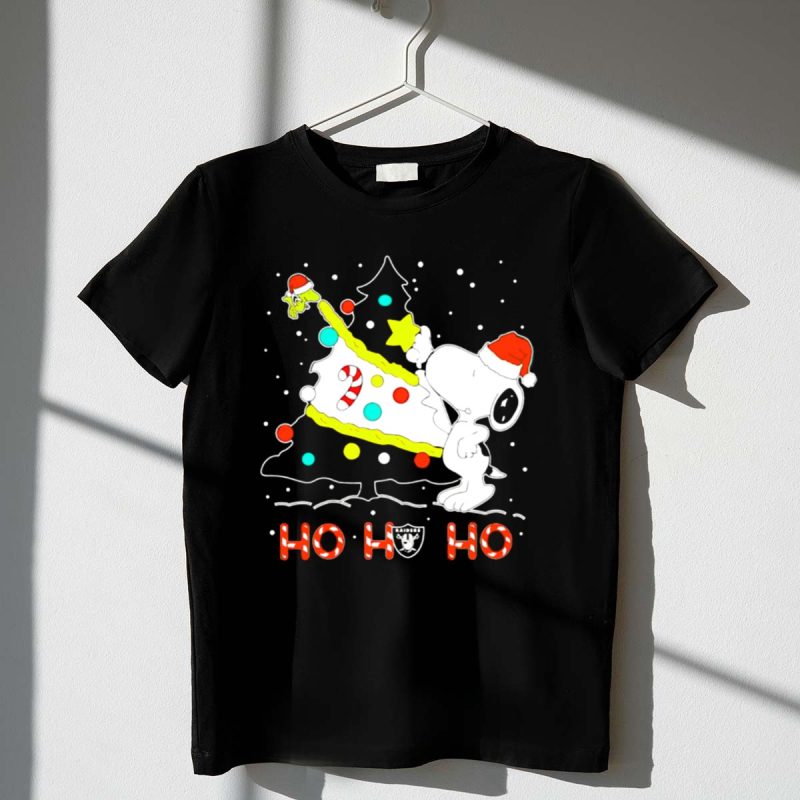 Snoopy Woodstock Las Vegas Raiders Christmas Ho Ho Ho 1 T Shirt