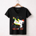 Snoopy Woodstock Las Vegas Raiders Christmas Ho Ho Ho 7 Womens V Neck