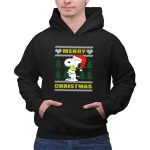 Snoopy Woodstock Merry Christmas Santa Hat Peanuts Holiday Trees 2 Hoodie 1.jpg