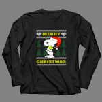 Snoopy Woodstock Merry Christmas Santa Hat Peanuts Holiday Trees 4 Long Sleeves 1.jpg