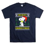 Snoopy Woodstock Merry Christmas Santa Hat Peanuts Holiday Trees T Shirt 7 1.jpg