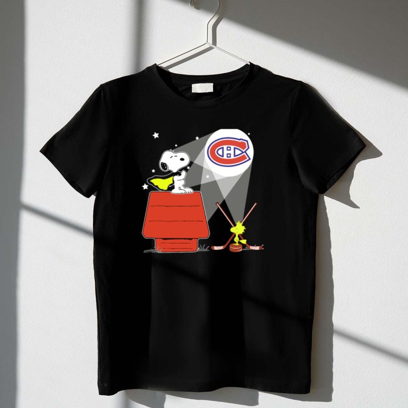 Snoopy Woodstock Montreal Canadiens Logo Peanuts Crossover 1 T Shirt
