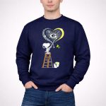 Snoopy Woodstock Painting Green Bay Packers Heart 3 Sweatshirt