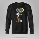 Snoopy Woodstock Painting Green Bay Packers Heart 9 Sweatshirt