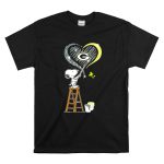 Snoopy Woodstock Painting Green Bay Packers Heart T Shirt 6