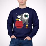 Snoopy Woodstock San Jose Sharks Fan Art Moonlight Scene 3 Sweatshirt.jpg