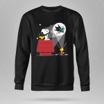Snoopy Woodstock San Jose Sharks Fan Art Moonlight Scene 9 Sweatshirt.jpg