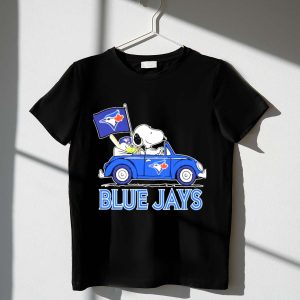Snoopy Woodstock Toronto Blue Jays Car Blue Jays Flag 1 T Shirt.jpg