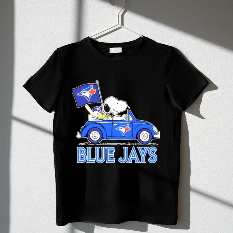 Snoopy Woodstock Toronto Blue Jays Car Blue Jays Flag 1 T Shirt.jpg