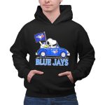 Snoopy Woodstock Toronto Blue Jays Car Blue Jays Flag 2 Hoodie.jpg