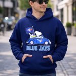 Snoopy Woodstock Toronto Blue Jays Car Blue Jays Flag 8 Hoodie.jpg