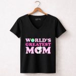 Snoopy Worlds Greatest Mom Relaxed 7 Womens V Neck