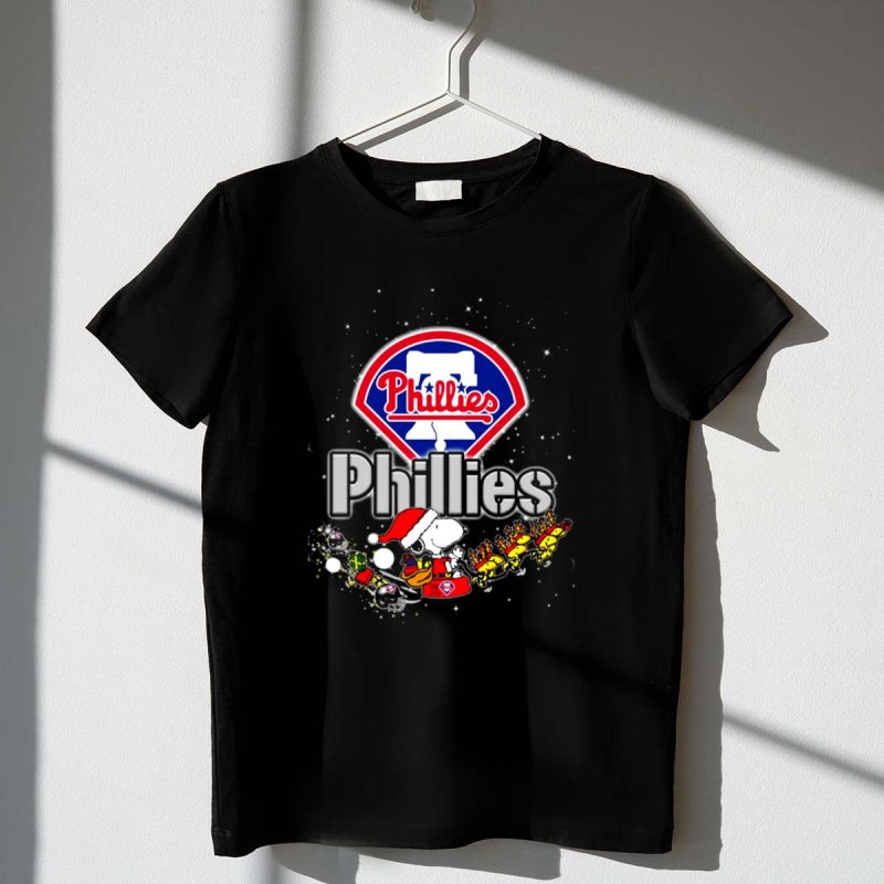 Snoopy Adn Woodstocks Santa Christmas Philadelphia Phillies 1 T Shirt