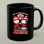 Snoopy and Charlie Brown 80th anniversary San Francisco 49ers 1 mug 1.jpg