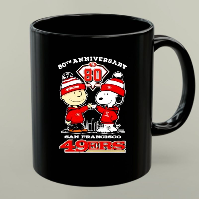 Snoopy And Charlie Brown 80Th Anniversary San Francisco 49Ers 1 Mug 1.Jpg