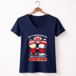 Snoopy and Charlie Brown 80th anniversary San Francisco 49ers 5 Womens V Neck