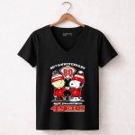 Snoopy and Charlie Brown 80th anniversary San Francisco 49ers 7 Womens V Neck