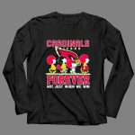 Snoopy and Charlie Brown Arizona Cardinals forever not just when we win 4 Long Sleeves