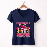Snoopy and Charlie Brown Arizona Cardinals forever not just when we win 5 Womens V Neck