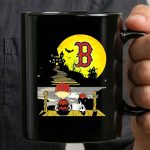 Snoopy and Charlie Brown Boston Red Sox Halloween Moon Scene 3 mug.jpg