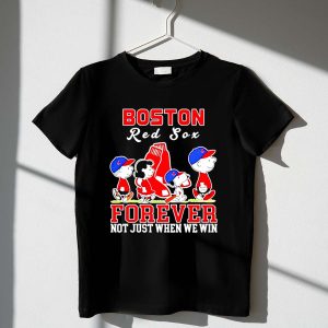 Snoopy And Charlie Brown Boston Red Sox Baseball Forever Not Just When We Win Shirt