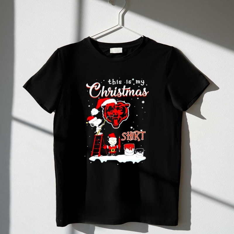 Snoopy And Charlie Brown Chicago Bears This Is My Christmas 1 T Shirt
