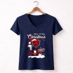 Snoopy and Charlie Brown Chicago Bears This Is My Christmas 5 Womens V Neck