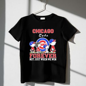 Snoopy And Charlie Brown Chicago Cubs Baseball Forever Not Just When We Win Shirt