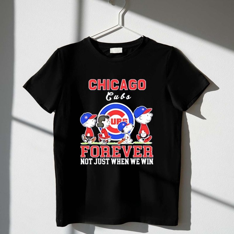 Snoopy And Charlie Brown Chicago Cubs Baseball Forever Not Just When We Win 1 T Shirt