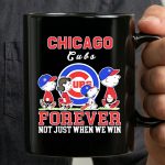 Snoopy and Charlie Brown Chicago Cubs baseball forever not just when we win 3 mug.jpg
