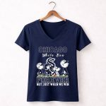 Snoopy and Charlie Brown Chicago White Sox baseball forever not just when we win 5 Womens V Neck.jpg