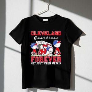 Snoopy and Charlie Brown Cleveland Guardians baseball forever not just when we win 1 T Shirt.jpg