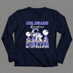 Snoopy and Charlie Brown Colorado Rockies baseball forever not just when we win 6 Long Sleeves.jpg