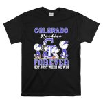 Snoopy and Charlie Brown Colorado Rockies baseball forever not just when we win T Shirt 6.jpg
