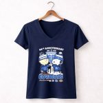 Snoopy and Charlie Brown Dallas Cowboys 66th anniversary 1960 2026 5 Womens V Neck