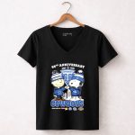 Snoopy and Charlie Brown Dallas Cowboys 66th anniversary 1960 2026 7 Womens V Neck