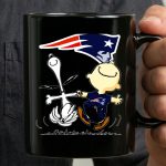 Snoopy and Charlie Brown Dancing with New England Patriots 3 mug.jpg
