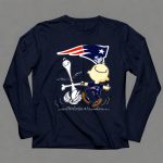 Snoopy and Charlie Brown Dancing with New England Patriots 6 Long Sleeves
