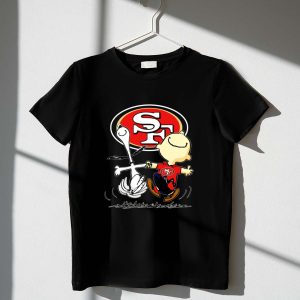 Snoopy and Charlie Brown Dancing with San Francisco 49ers SF 1 T Shirt