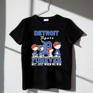 Snoopy and Charlie Brown Detroit Tigers baseball forever not just when we win 1 T Shirt.jpg