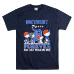Snoopy and Charlie Brown Detroit Tigers baseball forever not just when we win T Shirt 7.jpg