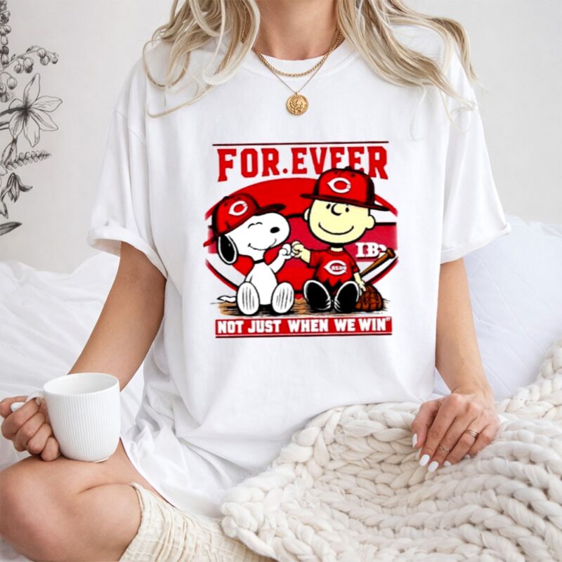 Snoopy And Charlie Brown Fist Bump Cincinnati Reds Forever Not Just When We Win 1 T Shirt