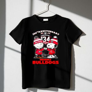 Snoopy and Charlie Brown Georgia Bulldogs 134th Anniversary 1892 2026 Skyline City 1 T Shirt.jpg