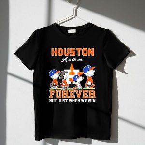 Snoopy And Charlie Brown Houston Astros Baseball Forever Not Just When We Win Shirt