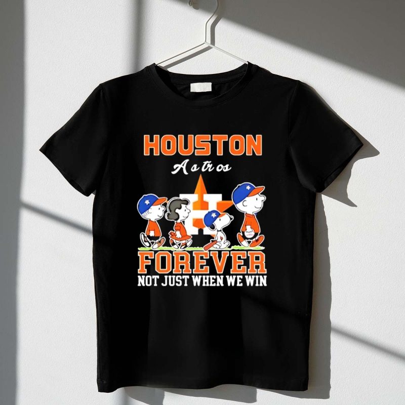 Snoopy And Charlie Brown Houston Astros Baseball Forever Not Just When We Win 1 T Shirt