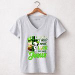 Snoopy and Charlie Brown I Dont Need Lucky Ive Got Jesus 5 Womens V Neck1