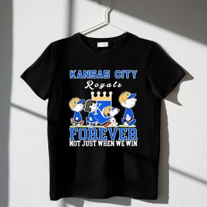 Snoopy and Charlie Brown Kansas City Royals baseball forever not just when we win 1 T Shirt.jpg