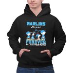 Snoopy and Charlie Brown Miami Marlins baseball forever not just when we win 2 Hoodie.jpg