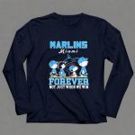 Snoopy and Charlie Brown Miami Marlins baseball forever not just when we win 6 Long Sleeves.jpg