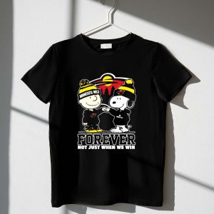 Snoopy and Charlie Brown Minnesota Wild forever not just when we win 1 T Shirt.jpg